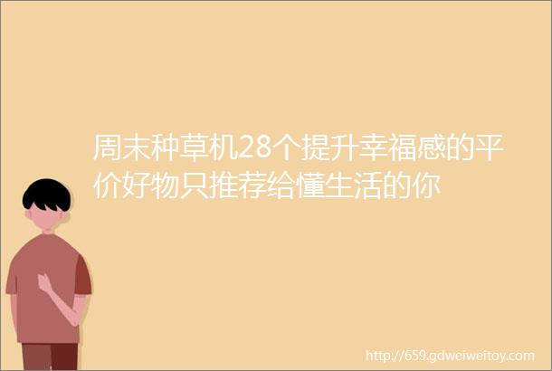 周末种草机28个提升幸福感的平价好物只推荐给懂生活的你